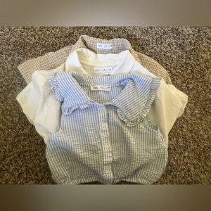 3 crop tops Zara 6yo.